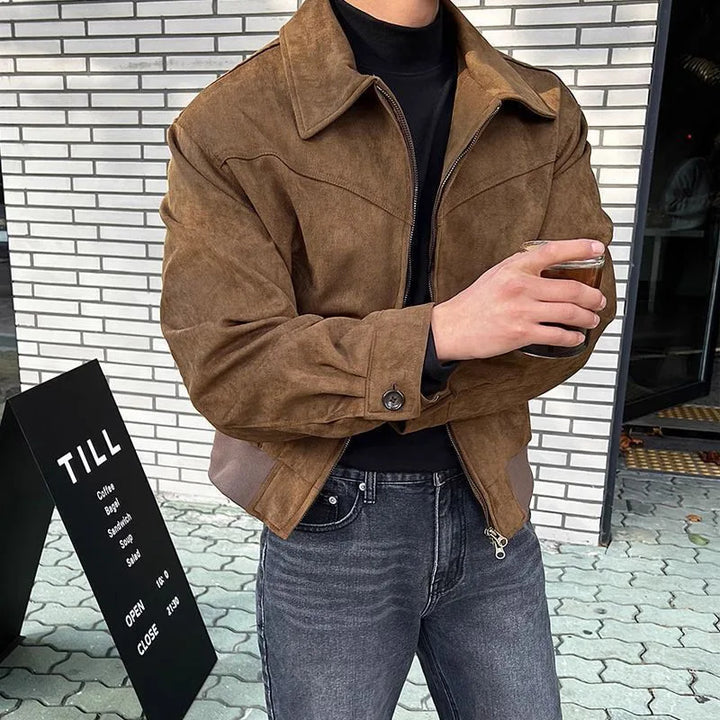 Men's Antonio Suede Jacket – Zip-Up Smart Casual Outerwear – view 5