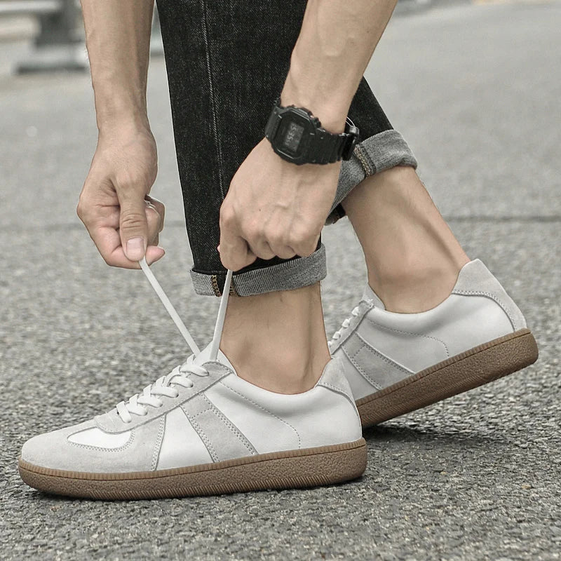 Men's Suede and Leather Trainers – Alpine Everyday Casual – view 2