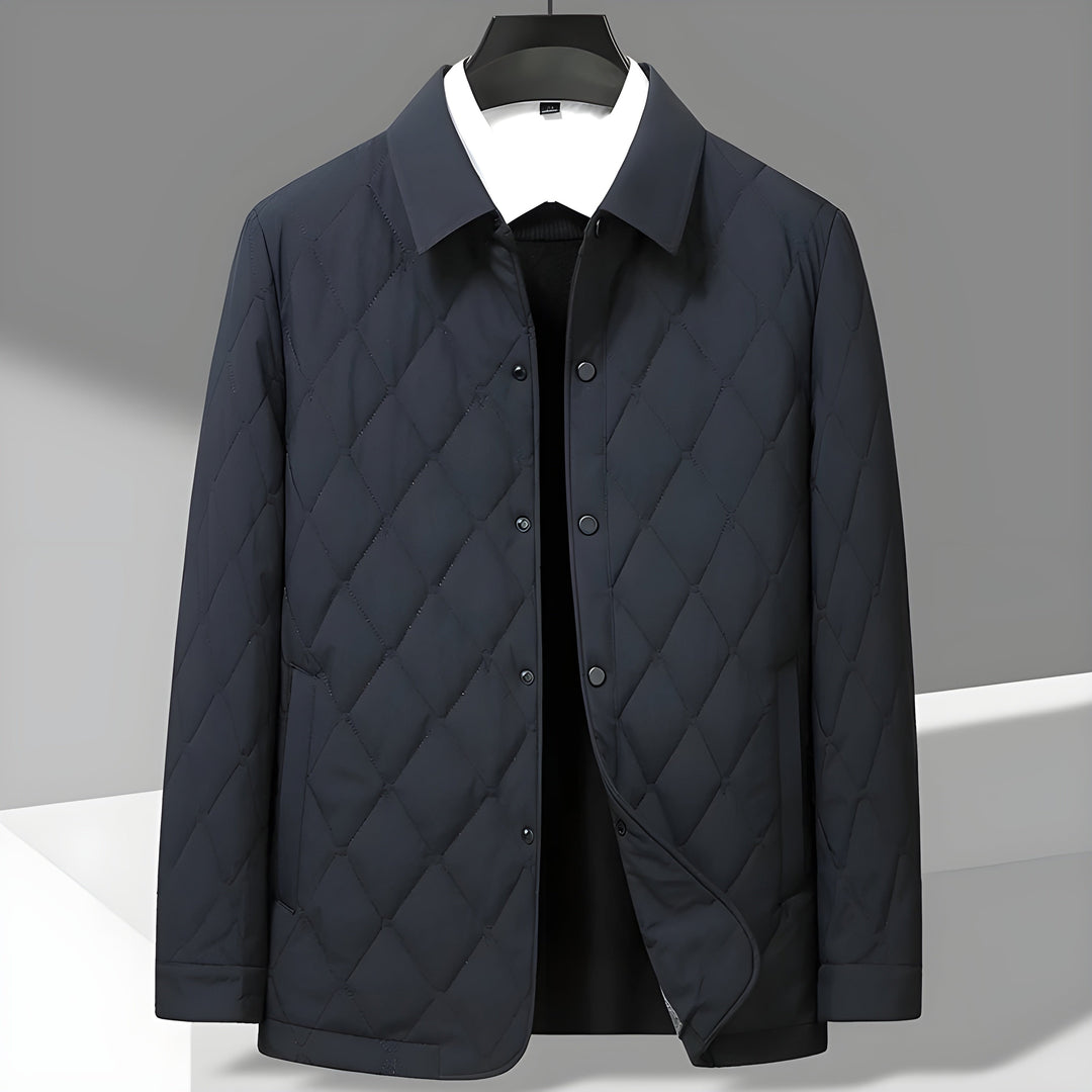 Men's Diamond Quilted Jacket – Lightweight Cotton-Lined Warmth – view 3