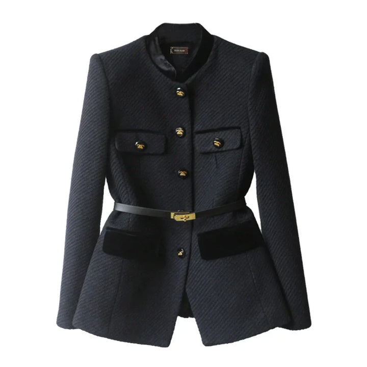 Women's Wool Blend Tailored Jacket – Smart Mid-Length Layer – view 5