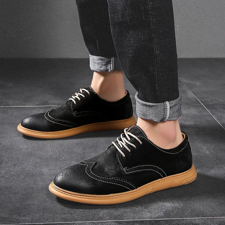 Men's Suede Wingtip Brogues – Smart-Casual Dress Shoes – view 8