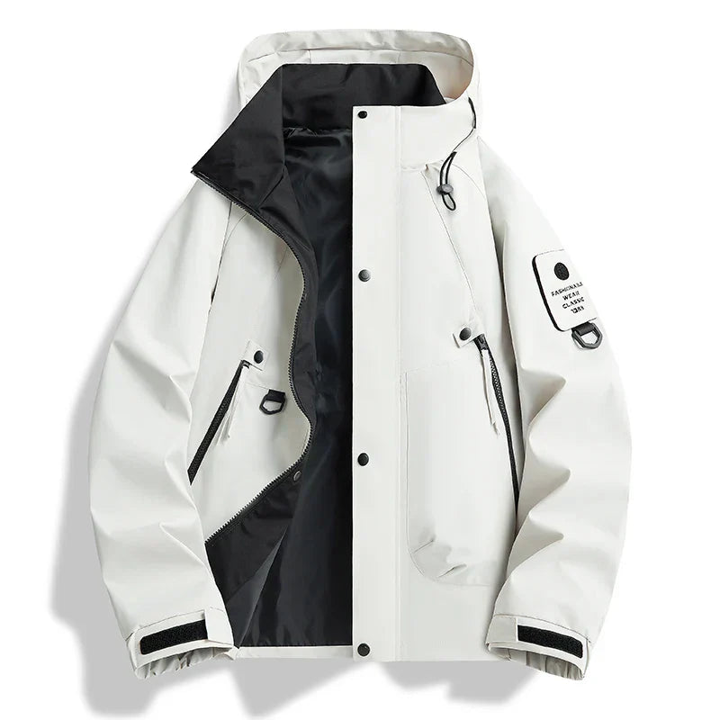 Men's Hooded Shell Jacket – Water-Resistant Lightweight Rain Jacket – view 4