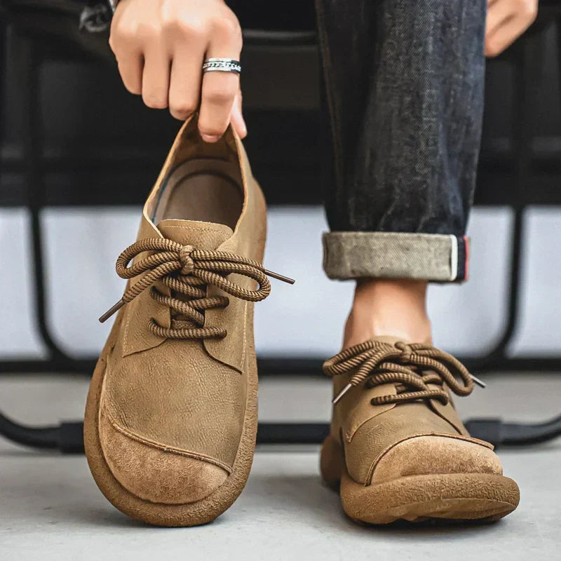 Men's Nomad Leather & Suede Sneakers – Lace-Up Trainers – view 10