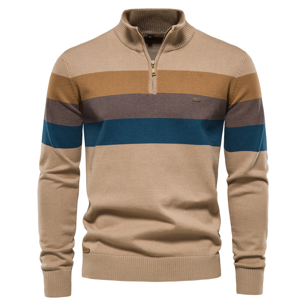 Men's Cotton-Cashmere Jumper – Slim Fit Argyle Knit Sweater – view 6