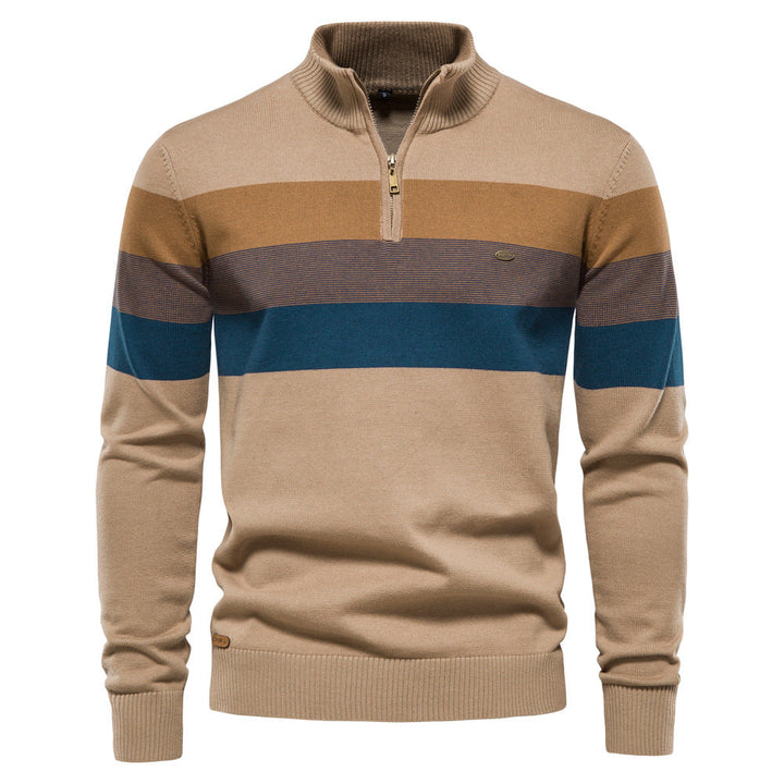 Men's Cotton-Cashmere Jumper – Slim Fit Argyle Knit Sweater – view 6