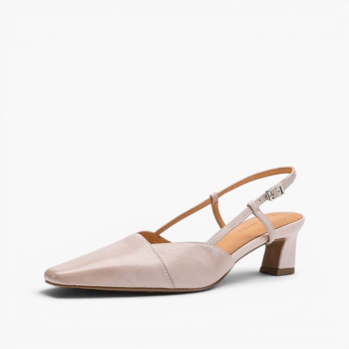 Women's Genuine Leather Slingback Heels - Polished All-Day Wear