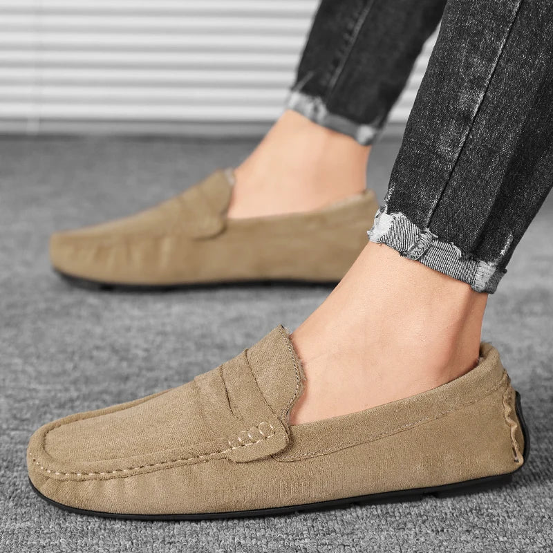 Men's Suede Penny Loafers – Plush-Lined Slip-On Comfort – view 4