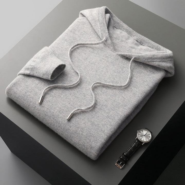 Men's Merino Wool Hoodie – Matteo Soft Knit Layering Piece – view 5