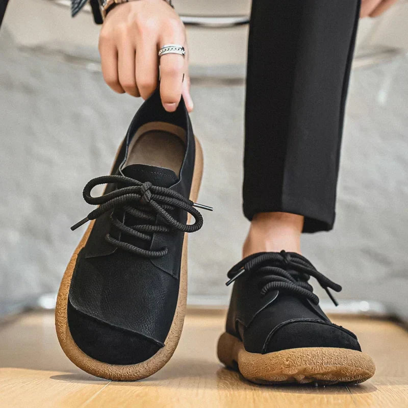Men's Nomad Leather & Suede Sneakers – Lace-Up Trainers – view 7
