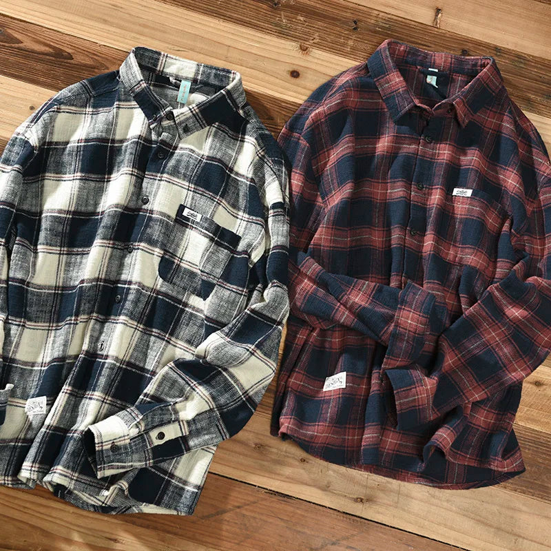 Men's Brushed Cotton Plaid Shirt – Relaxed Weekend Layering – view 5