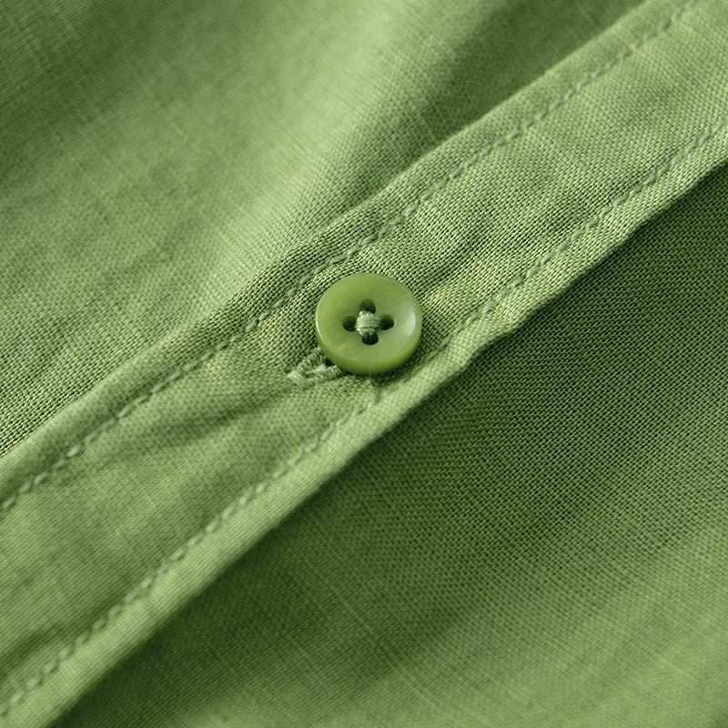 Men's Cotton-Linen Shirt – Bruno Lightweight Summer Button-Up – view 8