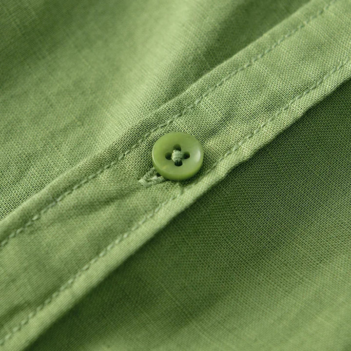 Men's Cotton-Linen Shirt – Bruno Lightweight Summer Button-Up – view 8