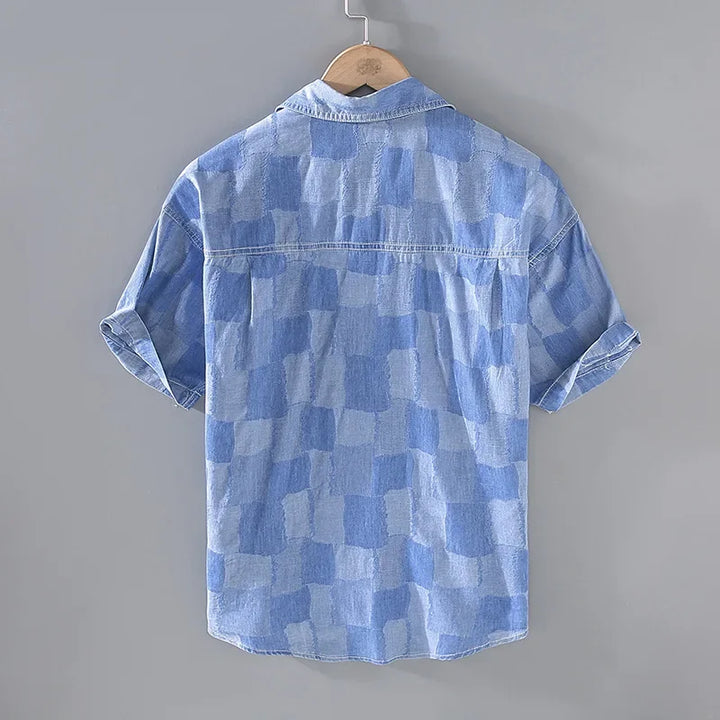 Men's Cotton Blend Check Shirt – Lightweight Relaxed Layer – view 2