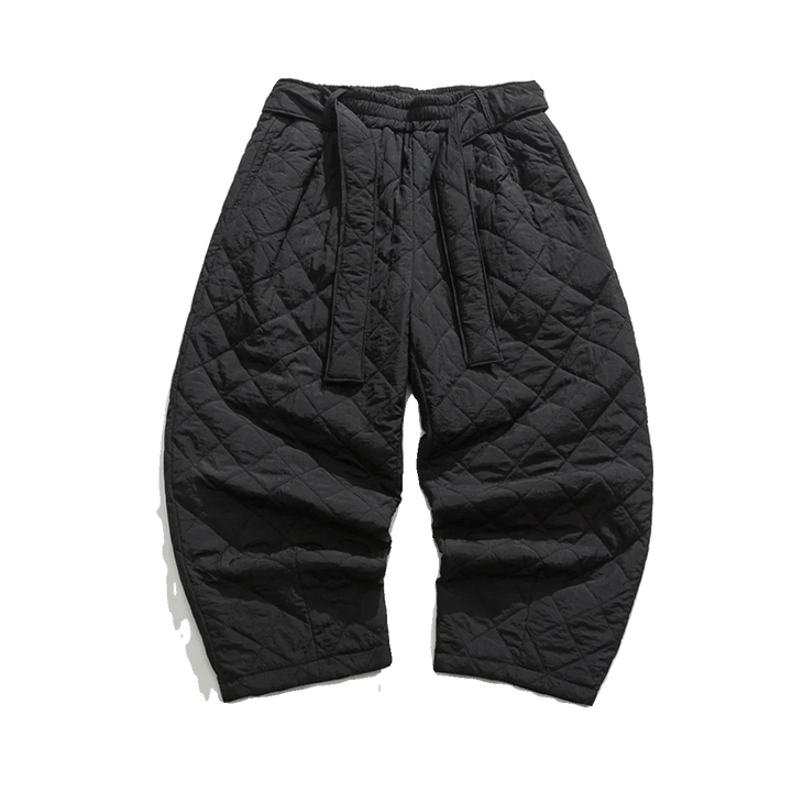 Men's Quilted Nylon Trousers – Lightweight Wide-Leg Warmth – view 9