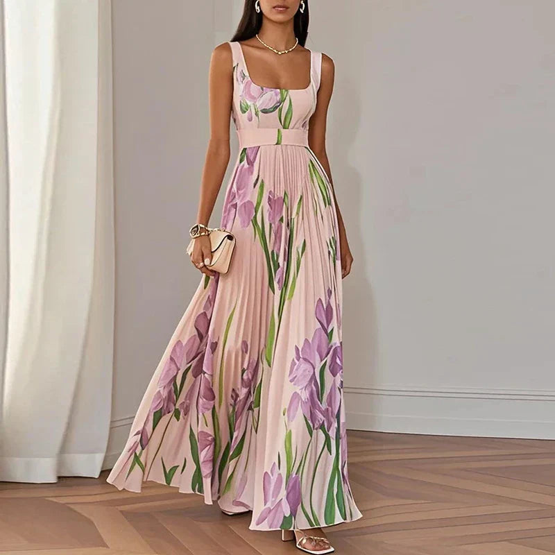 Women's Floral A-Line Maxi Dress – Perfect for Summer Events