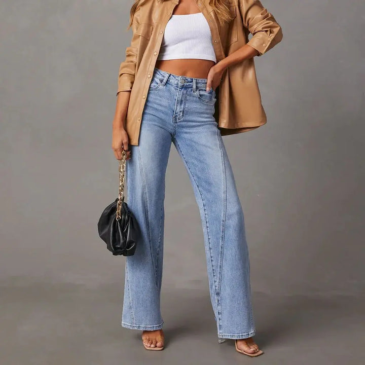 Women's Wide Leg Denim Jeans – Relaxed Everyday Comfort – view 4