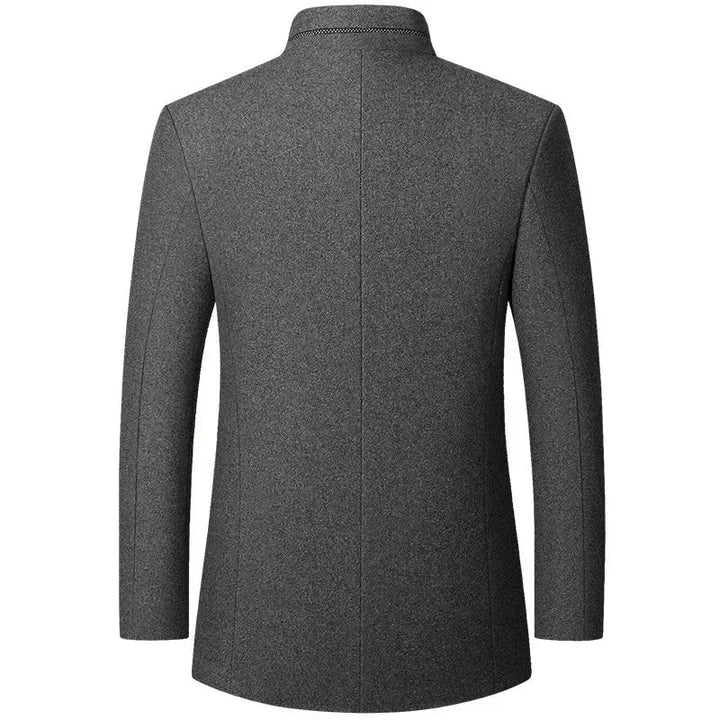 Men's Wool-Blend Overcoat – Quilted Warm Winter Coat – view 2