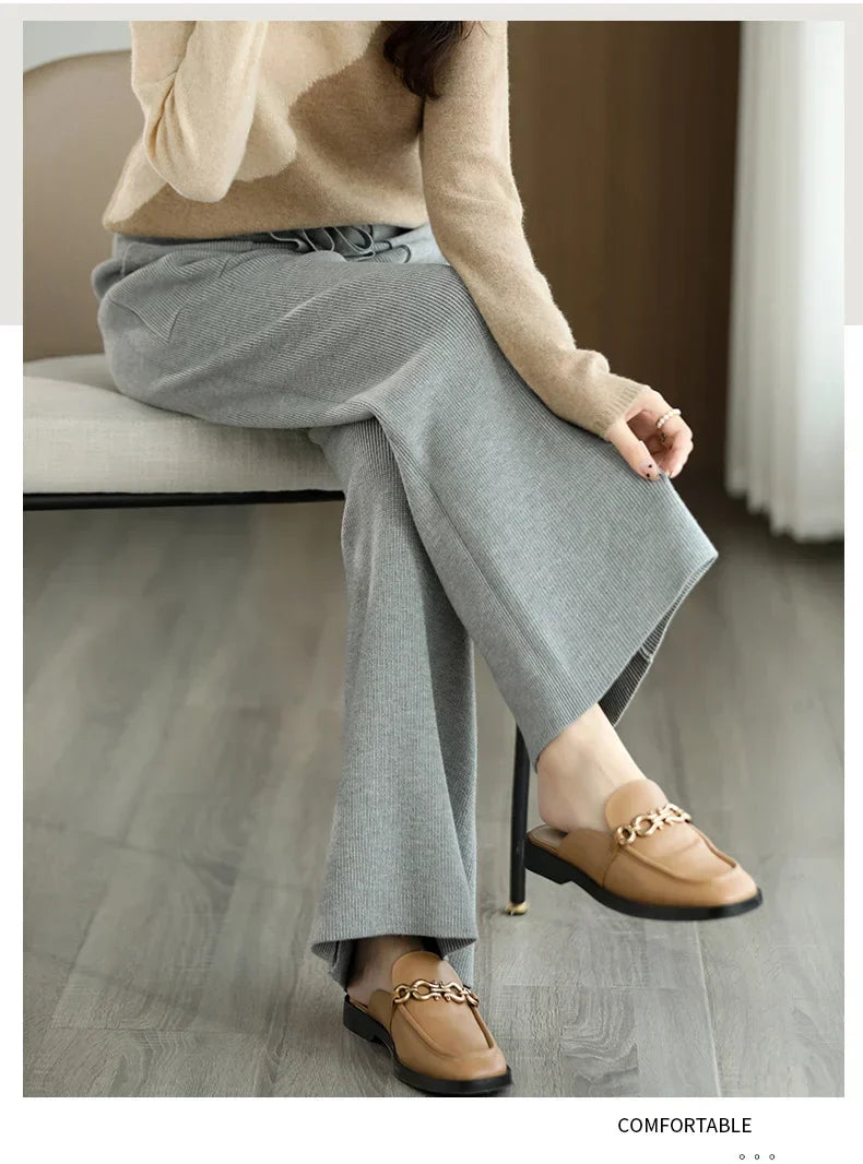 Women's Merino Wool Lounge Trousers – Soft Knit Office to Home