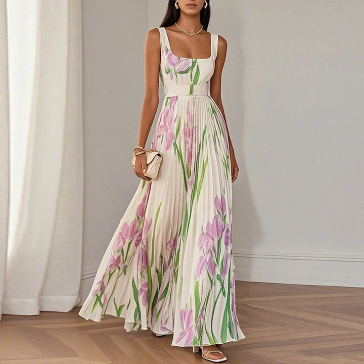 Women's Floral A-Line Maxi Dress – Perfect for Summer Events
