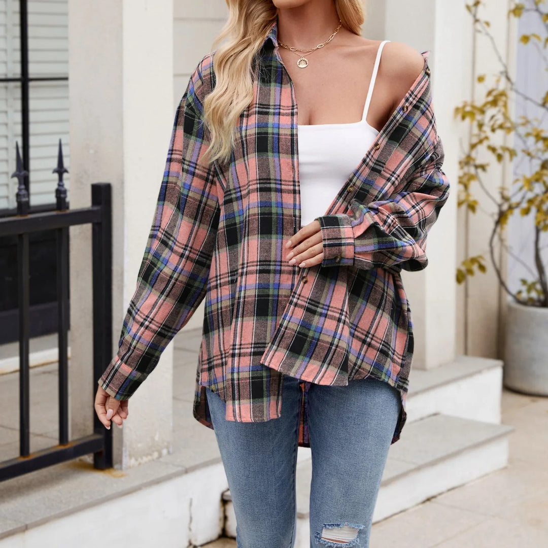 Women's Plaid Button-Up Shirt – Relaxed Vintage Heritage Check