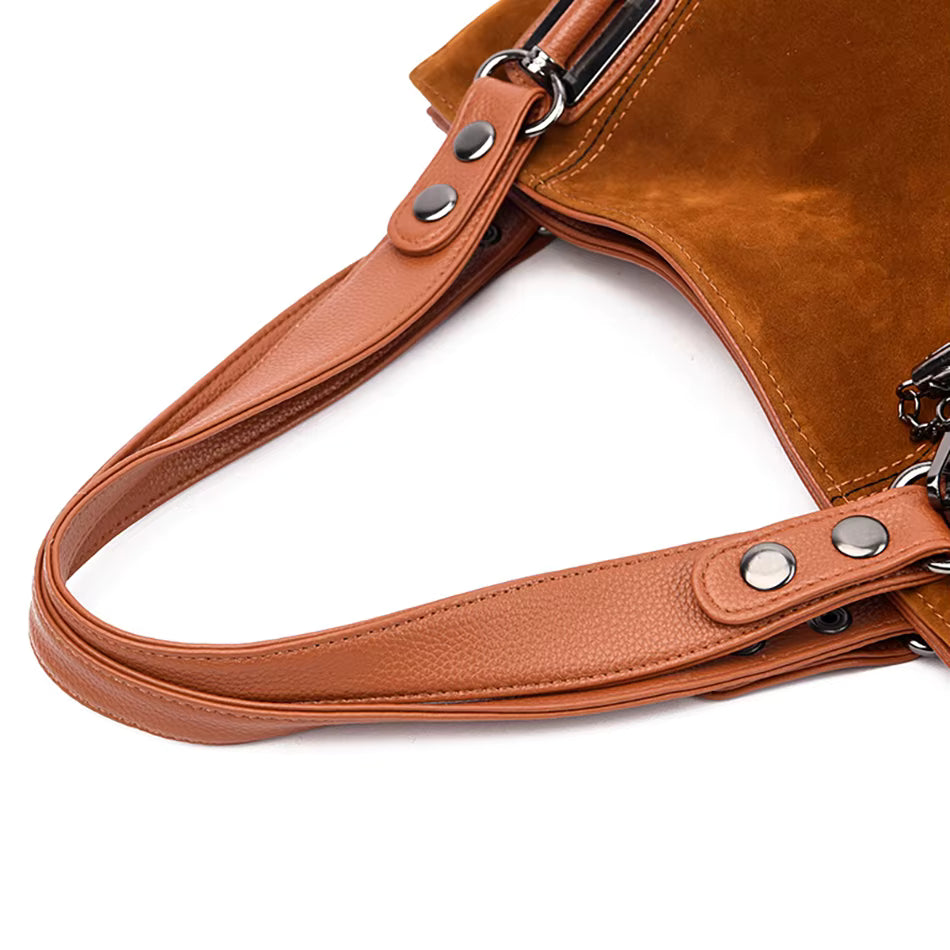Women's Suede Tote Bag – Convertible Shoulder to Crossbody – view 4