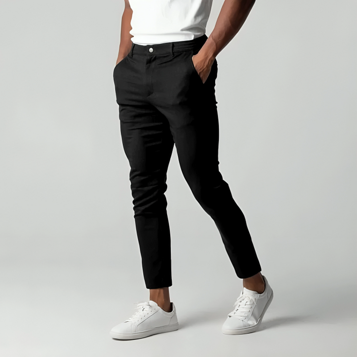 Men's Slim Fit Stretch Chinos – Smart Casual Tapered Trousers