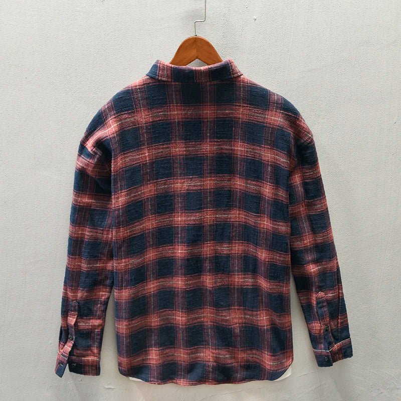 Men's Brushed Cotton Plaid Shirt – Relaxed Weekend Layering – view 2