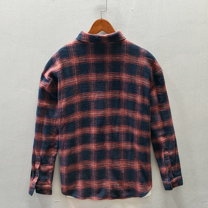 Men's Brushed Cotton Plaid Shirt – Relaxed Weekend Layering – view 2