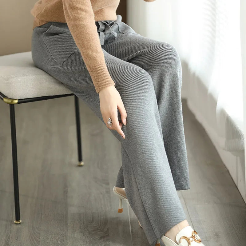 Women's Merino Wool Lounge Trousers – Soft Knit Office to Home – view 8