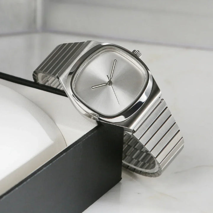 Men's Stainless Steel Square Watch – Urban Minimalist Design – view 2