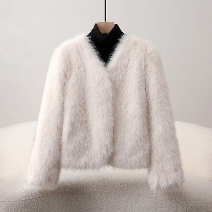 Women's Plush Tailored Coat – Elegant Everyday Winter Warmth