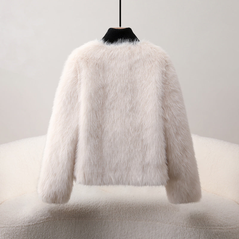 Women's Plush Tailored Coat – Elegant Everyday Winter Warmth – view 2