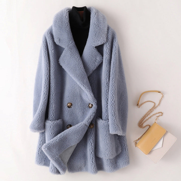 Women's Shearling Oversized Coat – Warm Winter Statement – view 2