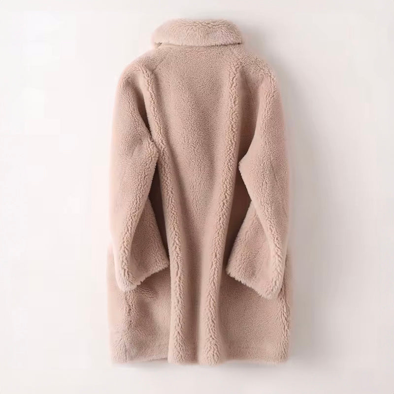 Women's Shearling Oversized Coat – Warm Winter Statement – view 6