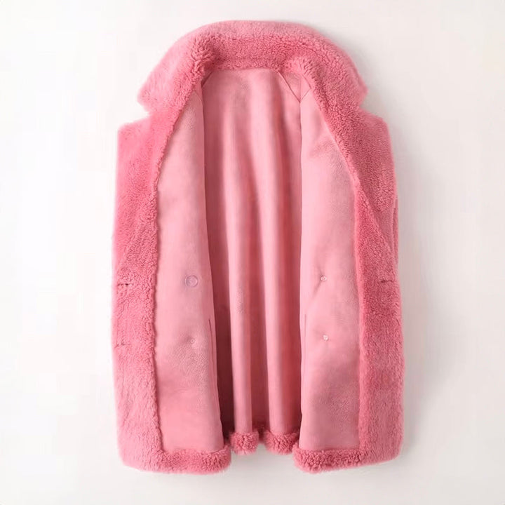Women's Shearling Oversized Coat – Warm Winter Statement – view 5
