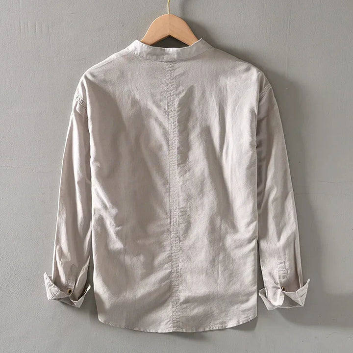Men's Lightweight Linen Shirt – Cool Breathable Summer Style – White