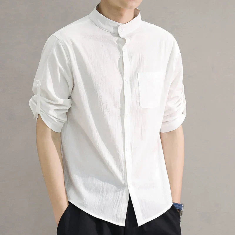 Men's Algarve Cotton Shirt – Relaxed Fit Casual Summer Staple – view 5