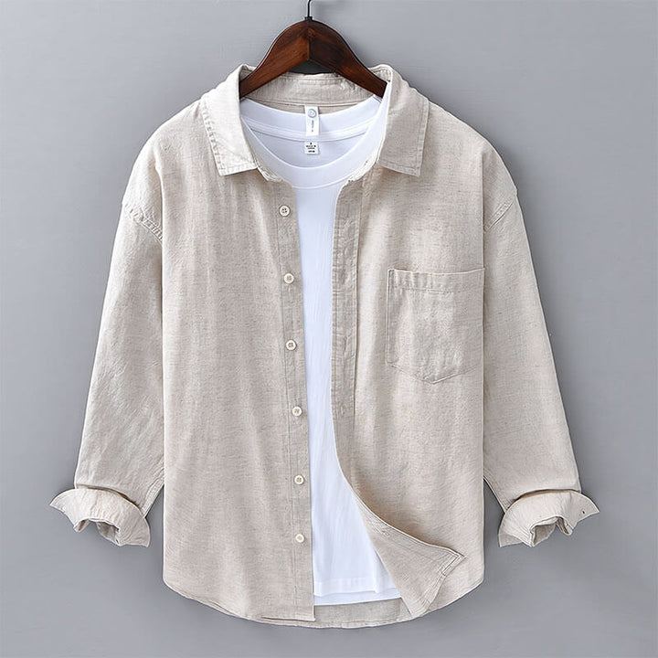 Men's Breathable Coastal Shirt – Tailored Fit Smart-Casual Summer