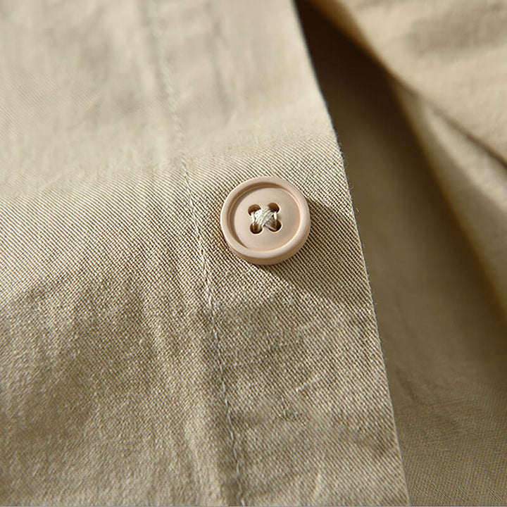 Men's Cotton Button-Down Shirt – Lisbon Relaxed Everyday Layer – view 9