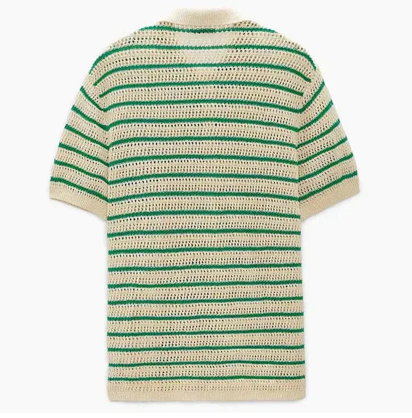 Men's Crochet Knit Shirt – Breathable Open-Knit Summer Style – view 3