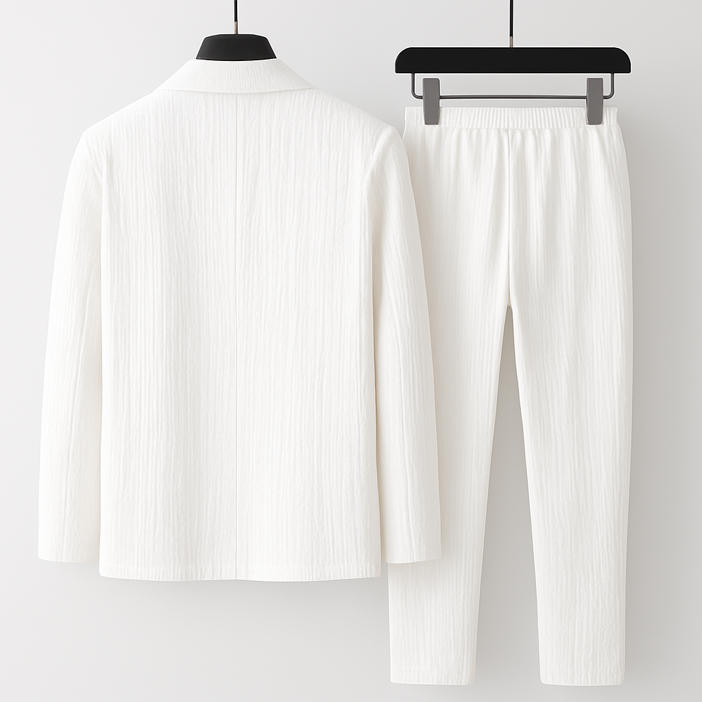 Men's Linen Blend Co-ord Set – Relaxed Two-Piece Ensemble – view 3