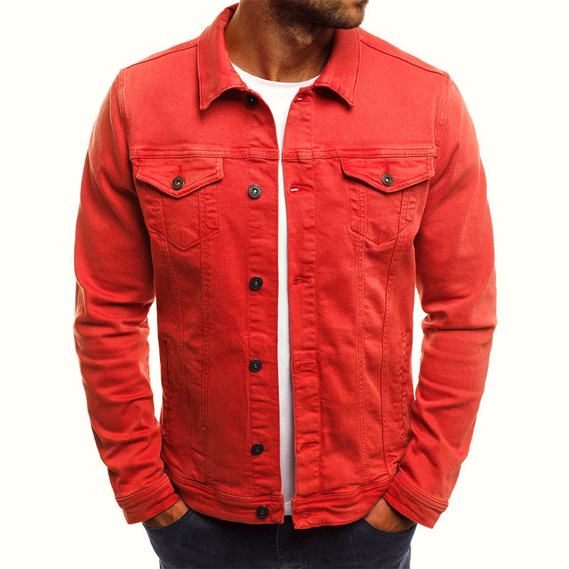 Men's Cotton Blend Denim Jacket – Tailored Trucker Layer – view 4