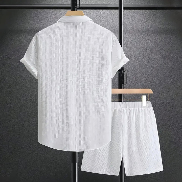 Men's Woven Shirt and Shorts Set – Breathable Holiday Co-ord – view 7