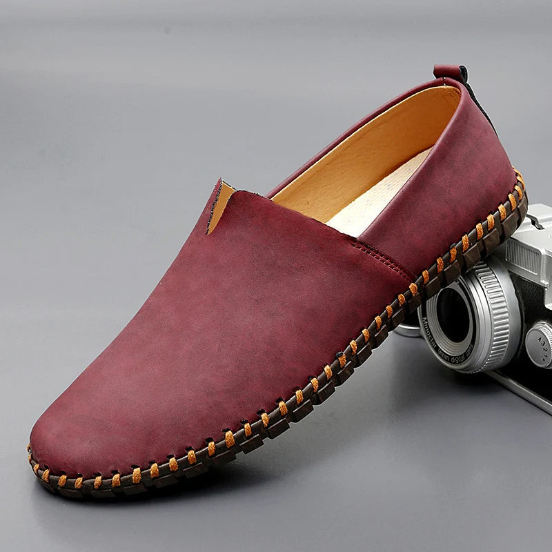 Men's Leather Loafers – Cushioned Slip-On Smart Casual Shoes – view 3