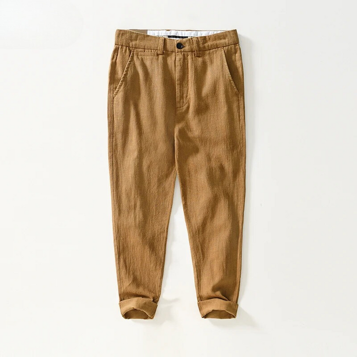 Men's Hemp Blend Straight Leg Trousers – Relaxed Summer Tailoring – view 2