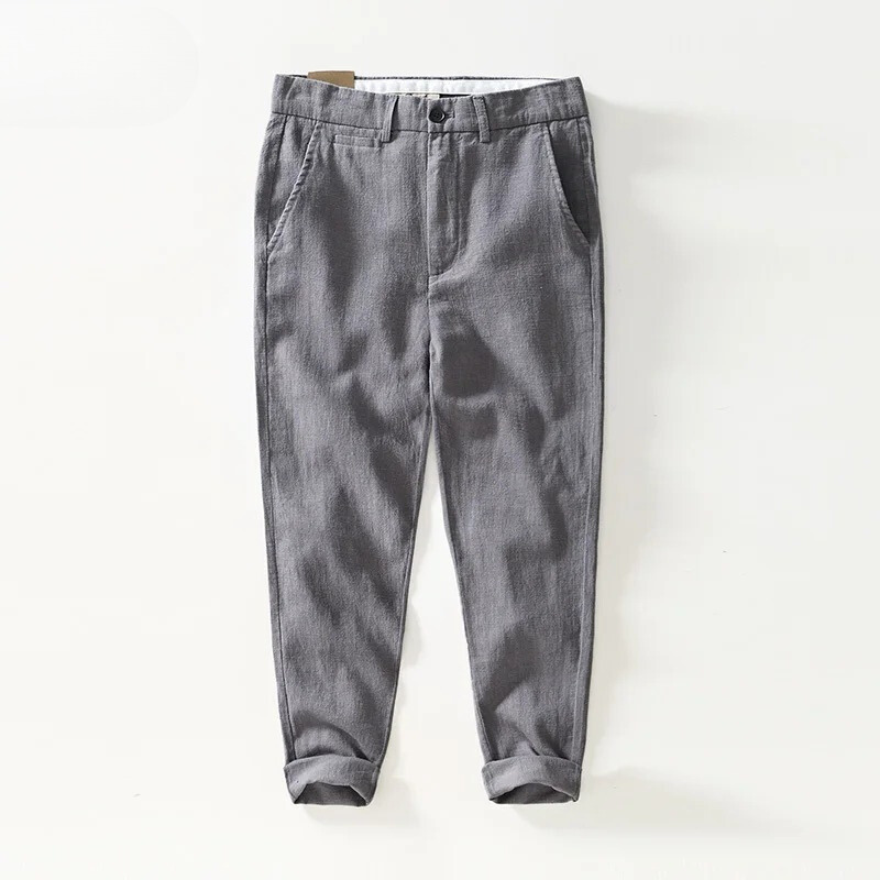 Men's Hemp Blend Straight Leg Trousers – Relaxed Summer Tailoring – view 4
