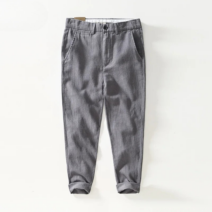 Men's Hemp Blend Straight Leg Trousers – Relaxed Summer Tailoring – view 4