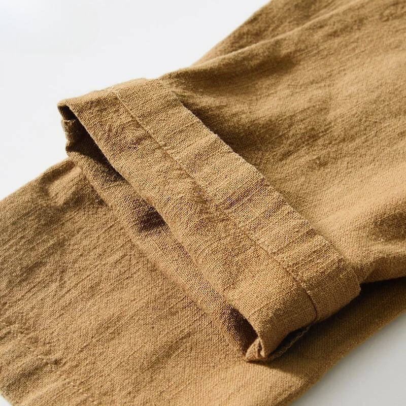 Men's Hemp Blend Straight Leg Trousers – Relaxed Summer Tailoring – view 7