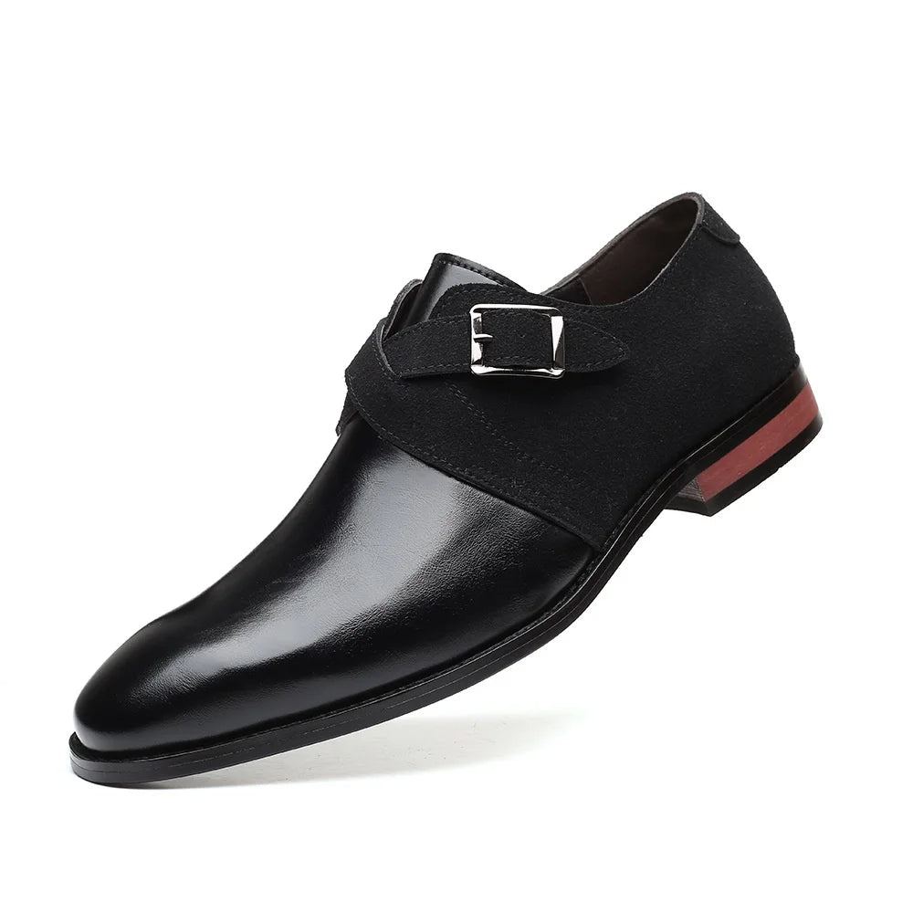 Men's Double Monk Strap Shoes – Suede & Vegan Leather – view 6