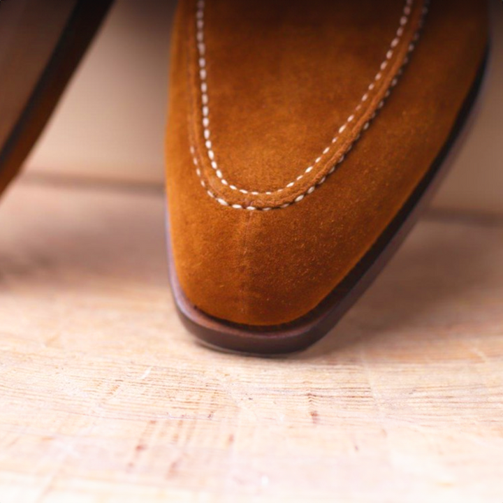 Men's Suede Oxford Shoes – Almond Toe Smart Dress Shoes – view 3